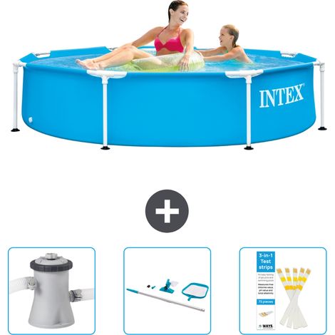 Piscine Intex Cadre Rond - 244 x 51 cm - Bleue - Incluse Accessoire CB82 (1/5)