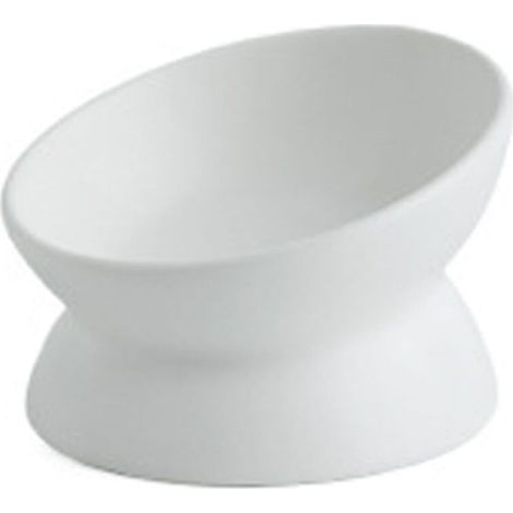 2 gamelles céramique surélevées inclinées pour chats, colonne protégée, anti-vomissements, base stable (1/4)