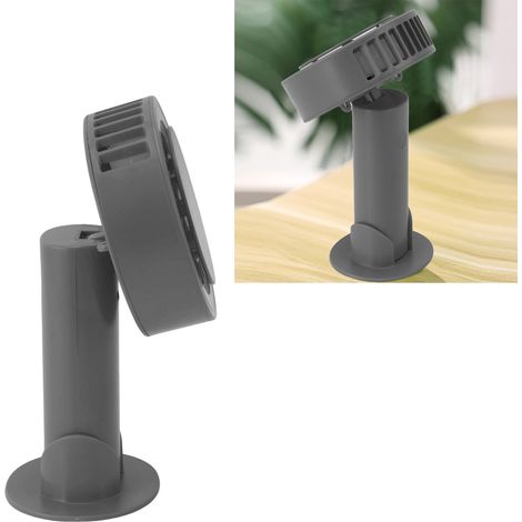 Ventilateur électrique portable, ventilateur électrique tour de cou, ventilateur électrique réglable à 90°, rechargeable par USB, gris. (1/5)