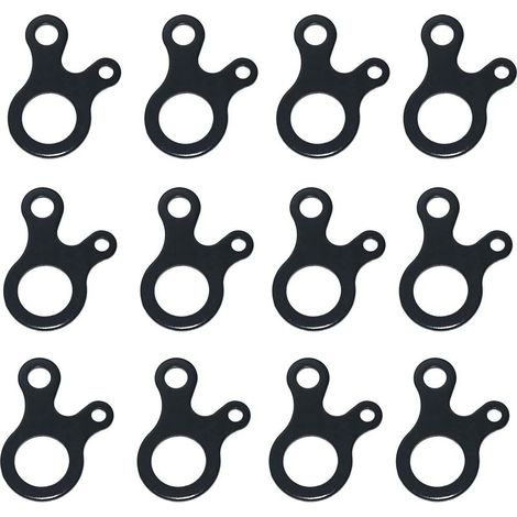 16 pcs Tendeur de Corde en Alliage d'Aluminium, Tendeur de Cordon Tendeur à Trois Trous, Ajusteur Boucle de Corde de Tente, Léger, pour Tente Bâche Randonnée Camping (1/5)