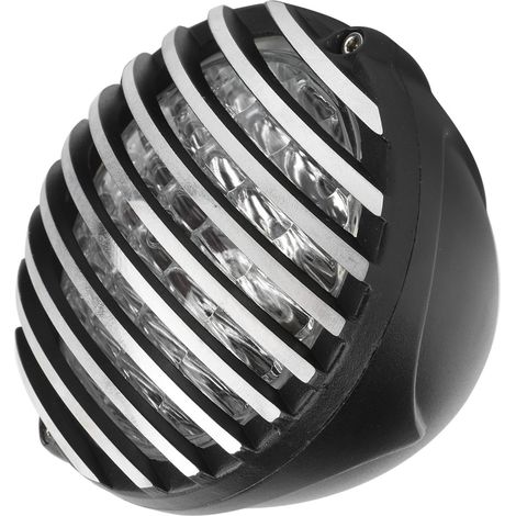 Phare LED Moto Rétro Lentille Transparente Modification avec Grille Protection Dorée 12V (1/5)
