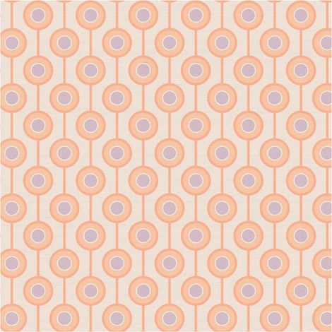 Retro wallpaper wall Profhome 395375 hot embossed non-woven wallpaper slightly textured with geometric shapes matt beige pastel orange pink lilac 4,5 m2