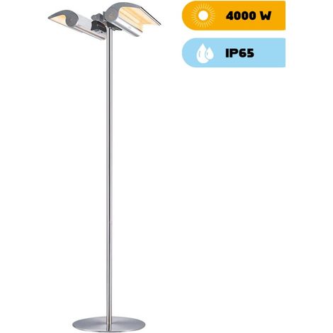 Sined Infrared Terra 4000 Calefactor De Suelo Doble Reflectante Con Mando a Distancia Gris Equipado Con Curva Reflectante Ajustable y Mando a Distancia Concentrador De Calor Ip65 (1/4)