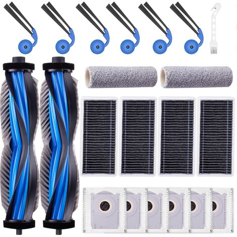 22 Stück Zubehörset für ECOVACS DEEBOT X9 PRO OMNI / X9 PRO / X11 Saugroboter, Ersatzteile 2 Hauptbürste 2 Wischwalze 6 Staubbeutel 6 Seitenbürste 4 Filter 1 Reinigungsbürste 1 Schraubendreher (1/5)