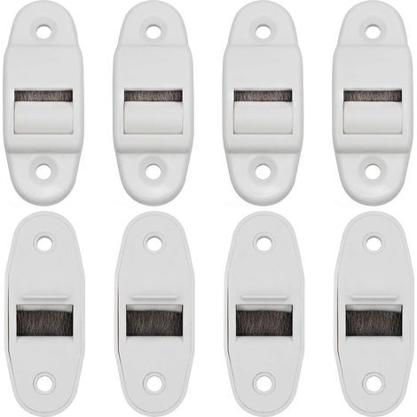 Harnais de guidage pour portes coulissantes, 8 pièces avec galets et supports, adapté aux courroies jusqu'à 23 mm de largeur et espacement de trous de 45 mm (1/5)