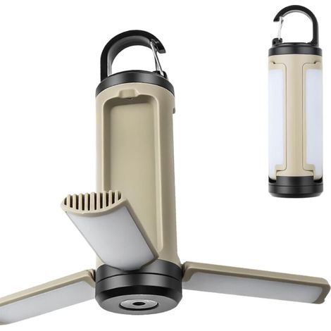 Lampe de camping LED pliable, rechargeable, batterie 1200 mAh, lampe torche portable, lampe de tente multifonctionnelle, 1 unité