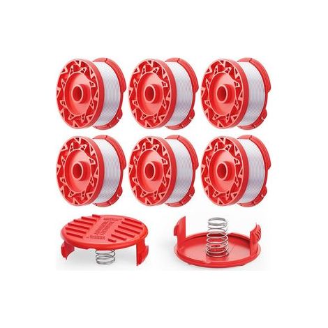 Rote Nylon-Trimmerschnur für CMZST065 – B6+2+2 Spule mit roter Kappe – Passend für CMZST120SC, für einen sauberen Grasschnitt (1/5)