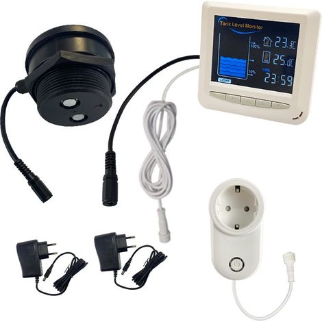 Tuya Kit di Misurazione Livello Acqua Wireless RF433 con Display e Presa (1/5)
