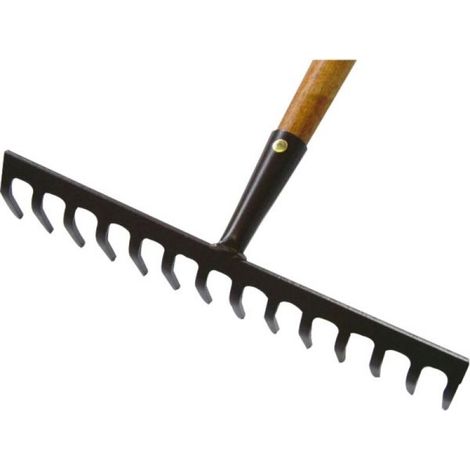 Râteau 14 Dents Courbes Acier Hle, Manche 1.50m - Jardinor