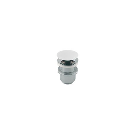 Piletta click clack per lavabo senza troppo pieno con tappo in