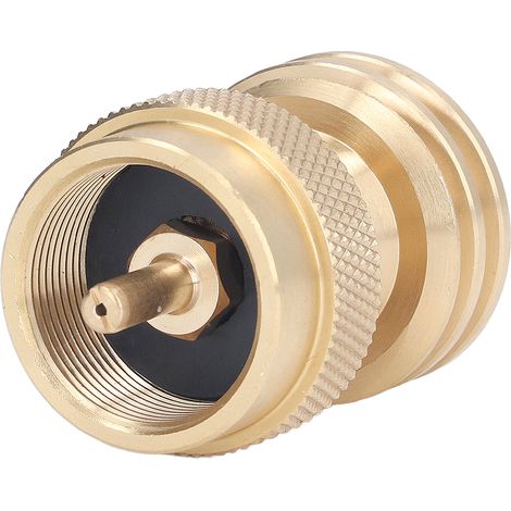 Adaptateur bouteille gaz propane compact laiton valve transfert bouteille 1lb pour camping grill barbecue (1/5)