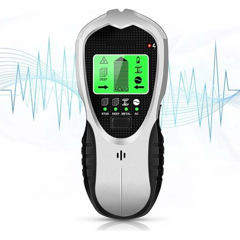 Stud Finder, Wall Scanner Detector, 4 in 1 Stud Sensor Center Finder for Stud, Deep Wire, Metal and AC Detection, HD LCD Display and Audio Alarm