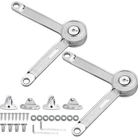 PCS Furniture Cabinet Door Lift Support Hinge Wardrobe Door Hinge Furniture Closet Lid Flap Stay Buffer Adjustable Damper (1/5)
