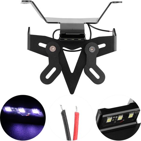 Kit di rimozione parafango per moto con luci a LED per CB650R e CBR650R 2019-2020 (nero) (1/2)