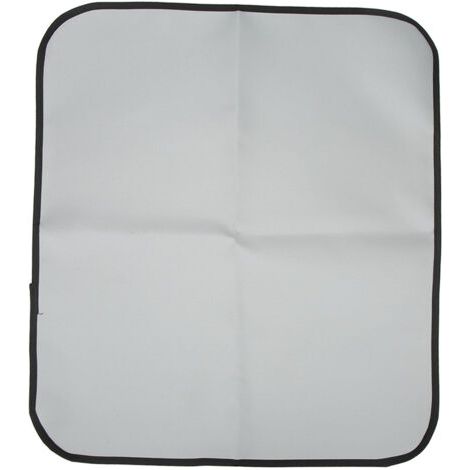 Couverture de pique-nique anti-feu en fibre de verre enduite de silicone, grise, coins arrondis, ignifugée, idéale pour le camping (taille M). (1/5)