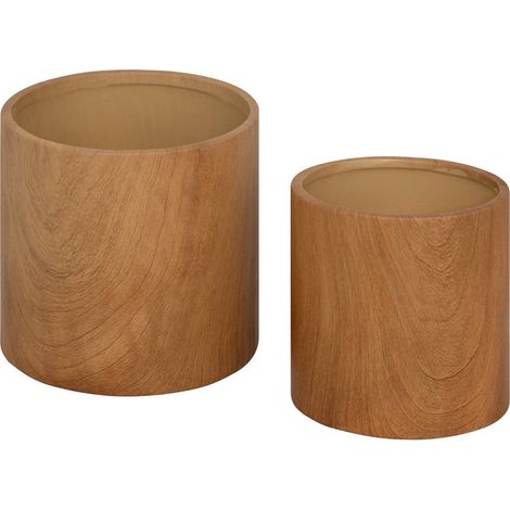 Set aus 2 Übertöpfen Sao D14,4 x H13,4cm - Atmosphera créateur d'intérieur
