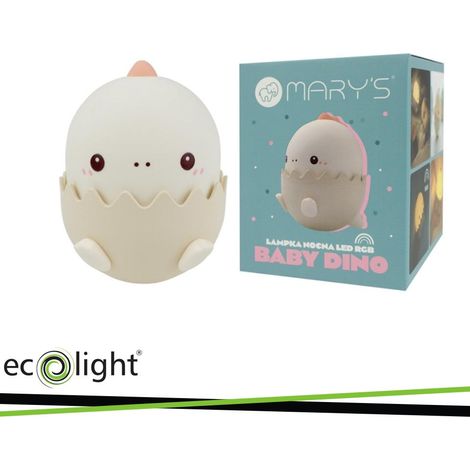 LAMPADA NOTTURNA LED MARY S RGB DINO ROSA (1/2)