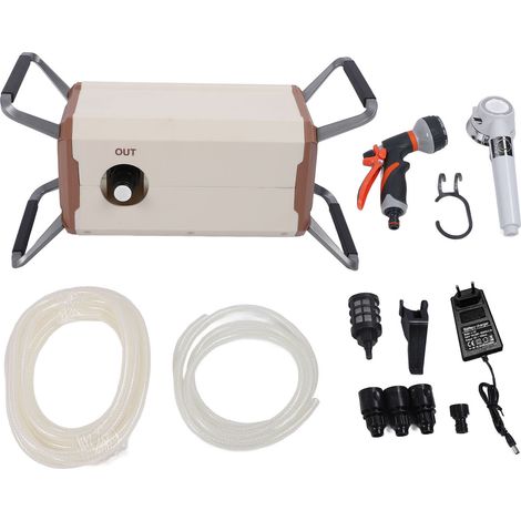 Pompe de douche de Camping, Portable, plusieurs Modes de pulvérisation, étanche IPX7, Rechargeable, prise ue