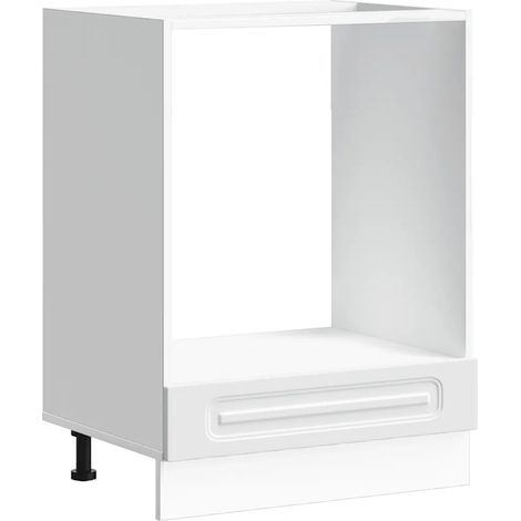 Mueble clásico para horno con amplio espacio de almacenamiento 60 x 46 x 81,5 cm madera de ingeniería blanca 020049940 (1/5)