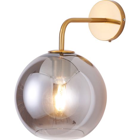 Wandleuchte - Glaskugel - Melissa Grau transparent