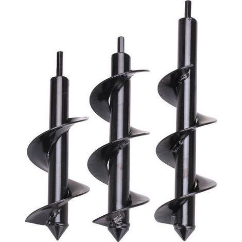 Tariere jardin perceuse amélioré 8x30cm et 8x45cm perceuse jardinage foret spirale pour perceuse tariere perceuse tarriere jardin perceuse pour jardin (1/5)