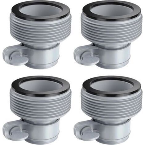Lot de 4 adaptateurs de tuyau de piscine B, connecteur de tuyau de piscine B, kit de conversion de tuyau pour pompe de filtration Intex, tuyau de 1,5 pouce, système d'eau salée, accessoires de piscine
