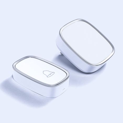 Sonnette sans fil étanche pour une utilisation extérieure, 2 émetteurs et 2 récepteurs, avec flash LED-AquaForge