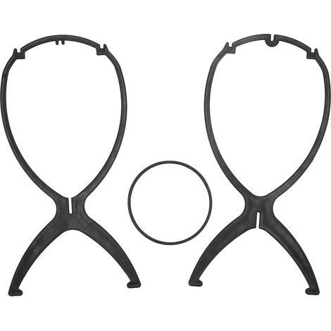 Support de perruque professionnel pliant noir pour salon & voyage, présentoir réglable à perruque, support pliable pour coiffure à domicile (1/5)