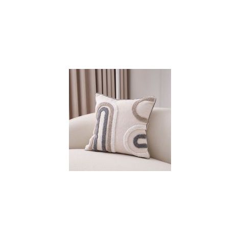 Housse de coussin décorative en lin avec motif floral et feuillu, 45 × 45 cm, pour chambre à coucher, salon ou canapé (1/5)
