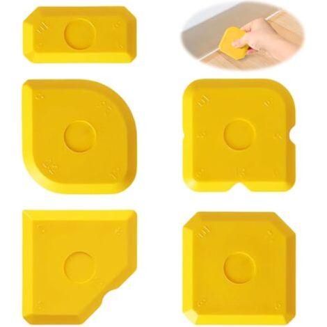 QORVA-Lot de 5 spatules professionnelles en silicone, outil pour retirer et lisser le mastic