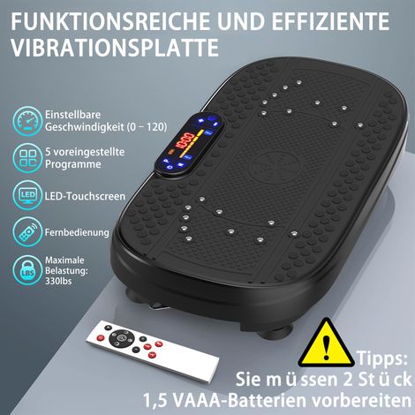 Plateforme vibrante de sport, appareil de fitness full body avec élastiques de résistance et réglage de vitesse, parfaite pour l'exercice à domicile. (1/4)