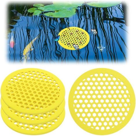 Lot de 4 Mangeoires Rondes pour Abeilles, Station d'Arrosage et Tasses de Jardin Extérieur - KZQ