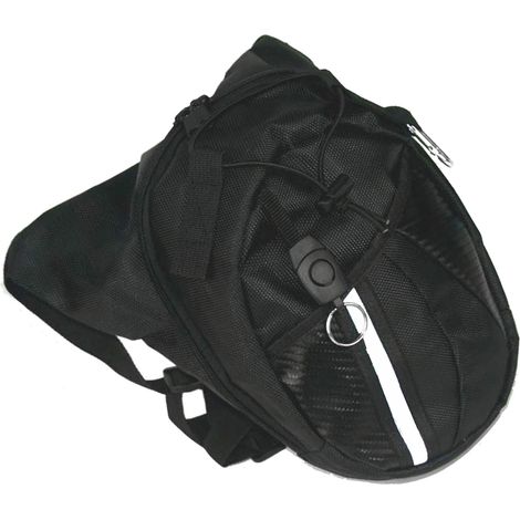 Sacoche de jambe moto en toile Oxford, robuste et décorative, pratique pour conduite, rangement sécurisé (1/5)