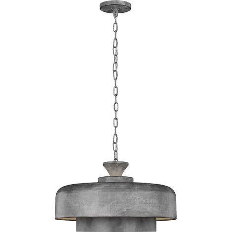 Suspension à 1 lumière Elstead Haymarket, galvanisé patiné, E27 (1/3)
