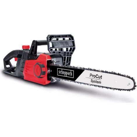 Scheppach Tronçonneuse électrique CSE2700 – 230 V – Moteur 2700 W – Puissance de coupe 44 cm – Guide ProCut – Système de serrage rapide sans outils