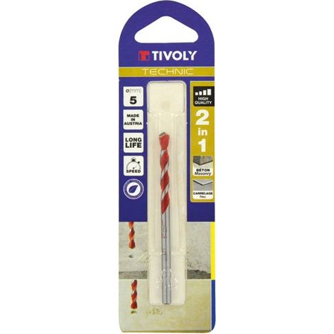 foret 2 en 1 beton / carrelage diam 5 - tivoly