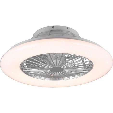 Trio lighting stralsund ventilateur et plafonnier À led avec effet ciel ÉtoilÉ avec tÉlÉcommande multifonctionnelle, rÉglage de l'intensitÉ et de la tempÉrature de couleur, Également rgb r62522987 (1/5)