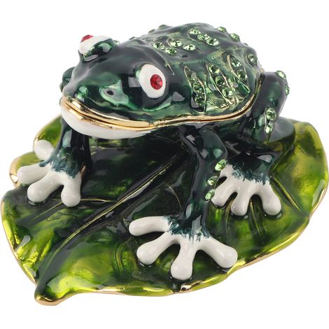 Grenouille en métal AB couleur diamant, décoration artisanale pour maison, traitement goutte, forme ornementale, cadeau (1/5)
