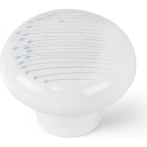 Pomo de porcelana con ilustración, dimensiones: 40x40x31 mm Ø: 40mm -
