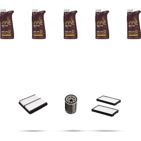 Kit tagliando 3 FILTRI e 5L OLIO compatibile con Mazda 5 (CR) 1.8 85kw 2005 al 2010 (1/4)