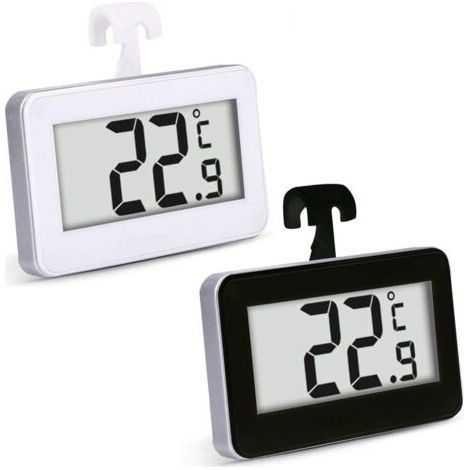 2 thermomètres électroniques pour réfrigérateur domestique, affichage numérique grand écran, adaptés à la chambre de bébé, au congélateur, au réfrigérateur et à une utilisation intérieure (1/5)