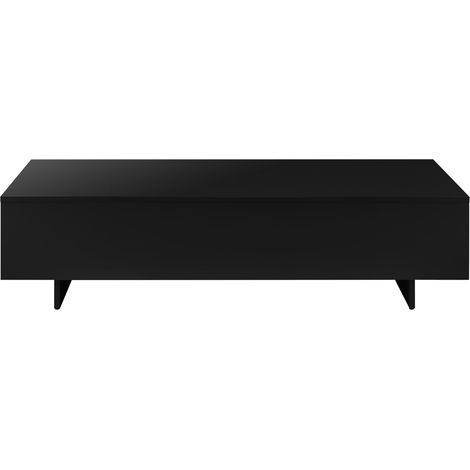 Mesa de centro para salón tablero de partículas de melamina 115 cm negro 030006138