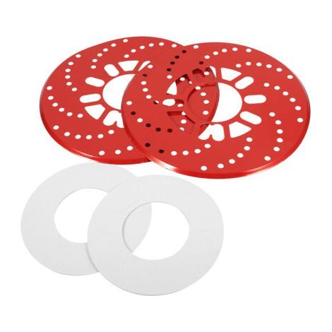 1 juego de tapas decorativas de aluminio para discos de freno, 26 cm, color rojo, para automóviles. (1/5)