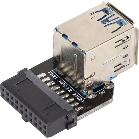 20-Pin-USB-auf-Dual-USB-3.0/3.1-Adapter, Konverter mit hoher elektrischer Leitfähigkeit (1/5)