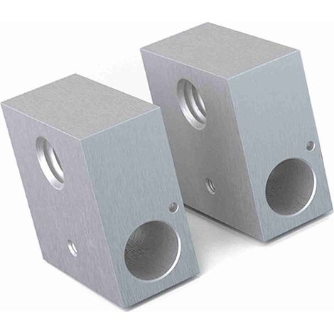 Lot de 2 têtes d'impression buse laiton 0.4mm + blocs chauffants hotend + tubes de gorge 1.75mm pour imprimante 3D Anet A8 A6 Ender 3 pièces détachées (1/4)