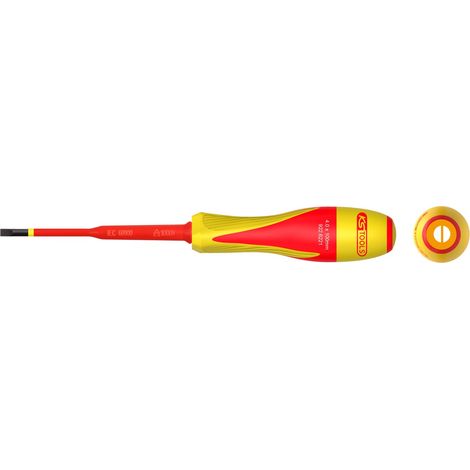 Tournevis fente 4,0 x 100mm - Bi-matière isolé 1000V (1/2)