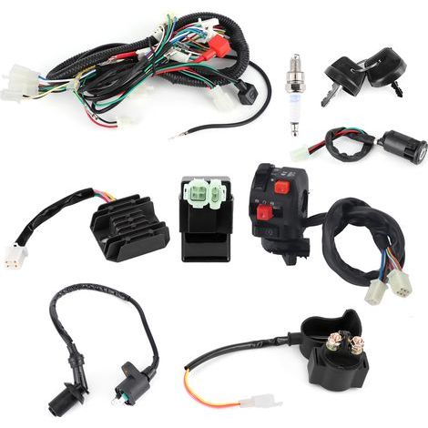Elektrostarter-Motorkabelbaum-Zubehör, passend für GY6 125cc 150cc Quad Bike ATV
