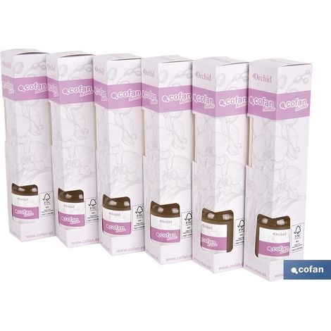 Pacchetto da 6 diffusori a bastoncini orchidea 50 ml (1/4)