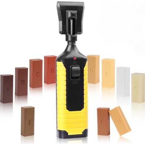 kit Cire Réparation Parquet, Stratifié Réparer le Sol en Bois Meubles en Bois Kit de Réparation Cire Fondante Cire Dure Réparation des Rayures pour Parquet, Stratifié, Sol en Vinyle, Meubles en Bois (1/5)