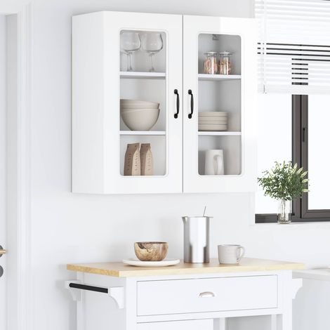 vidaXL Panneau de lave-vaisselle Kalmar Blanc brillant 80 x 31 x 80 cm (1/4)
